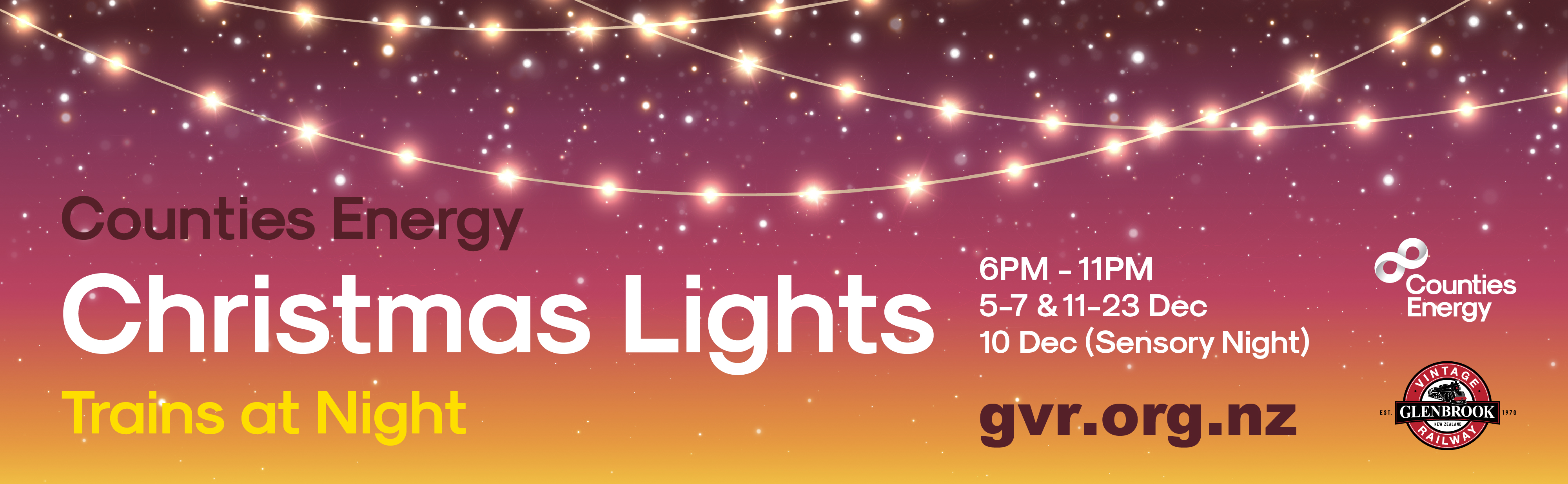 Counties Energy Christmas Lights Banner